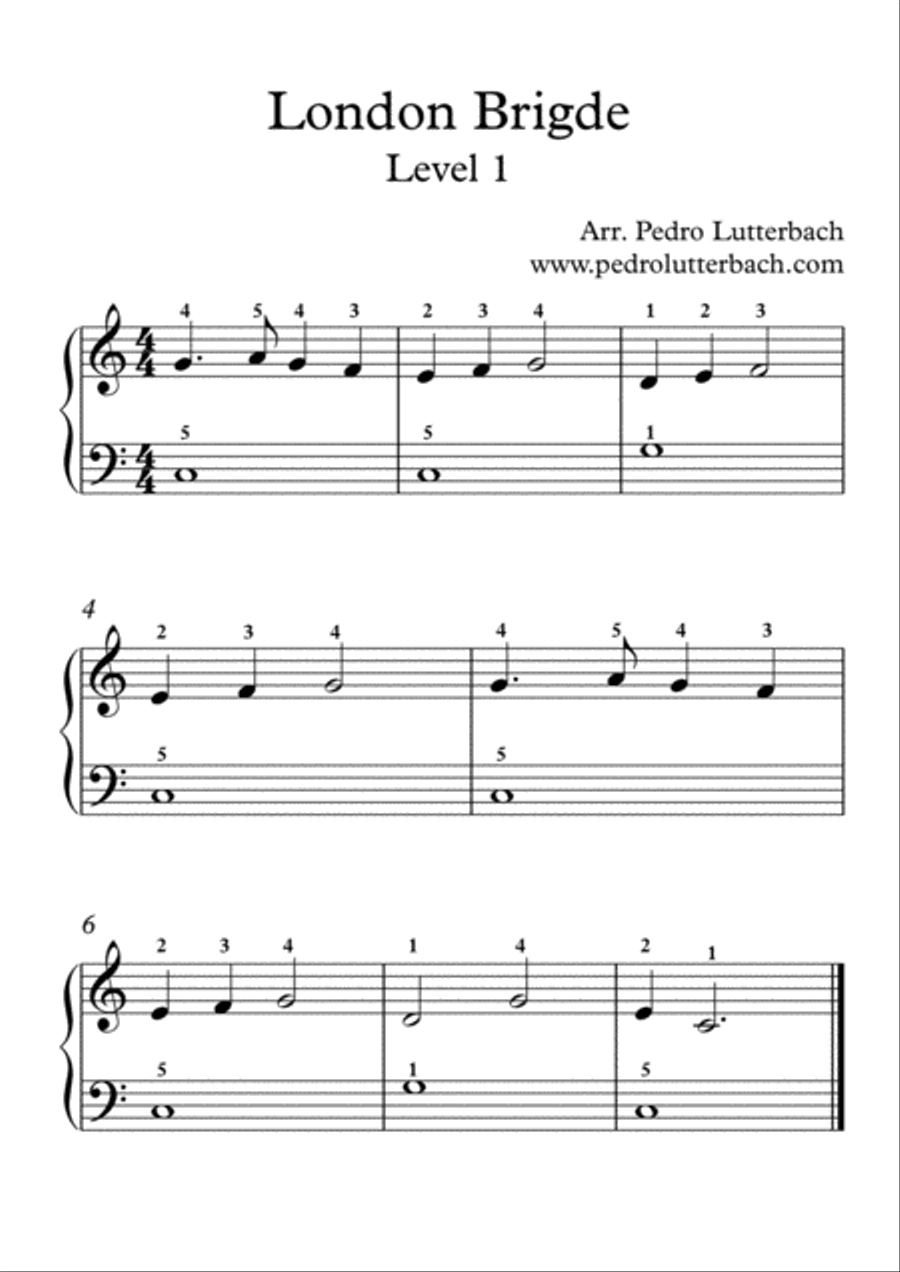London Bridge Easy Piano scores gallery preview page 1