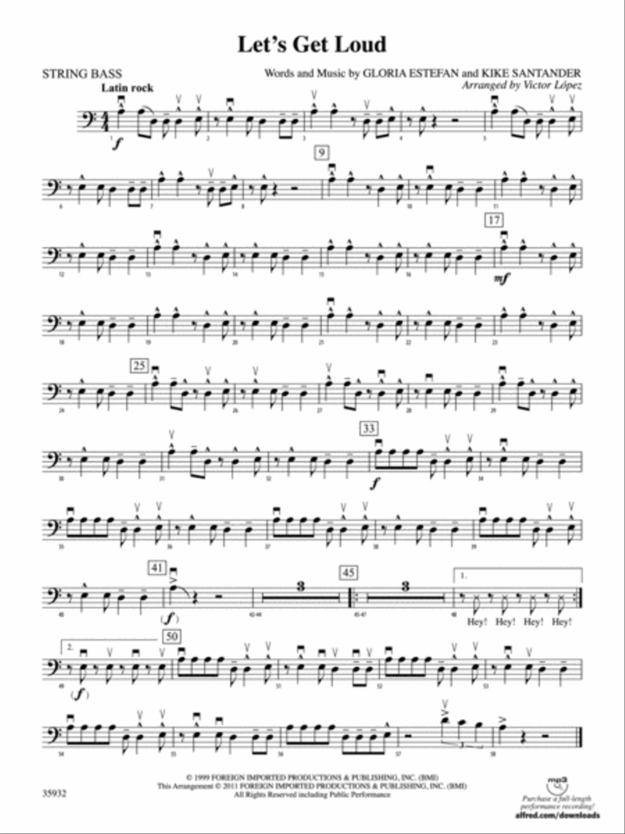 Let's Get Loud: String Bass Full Orchestra scores gallery preview page 1