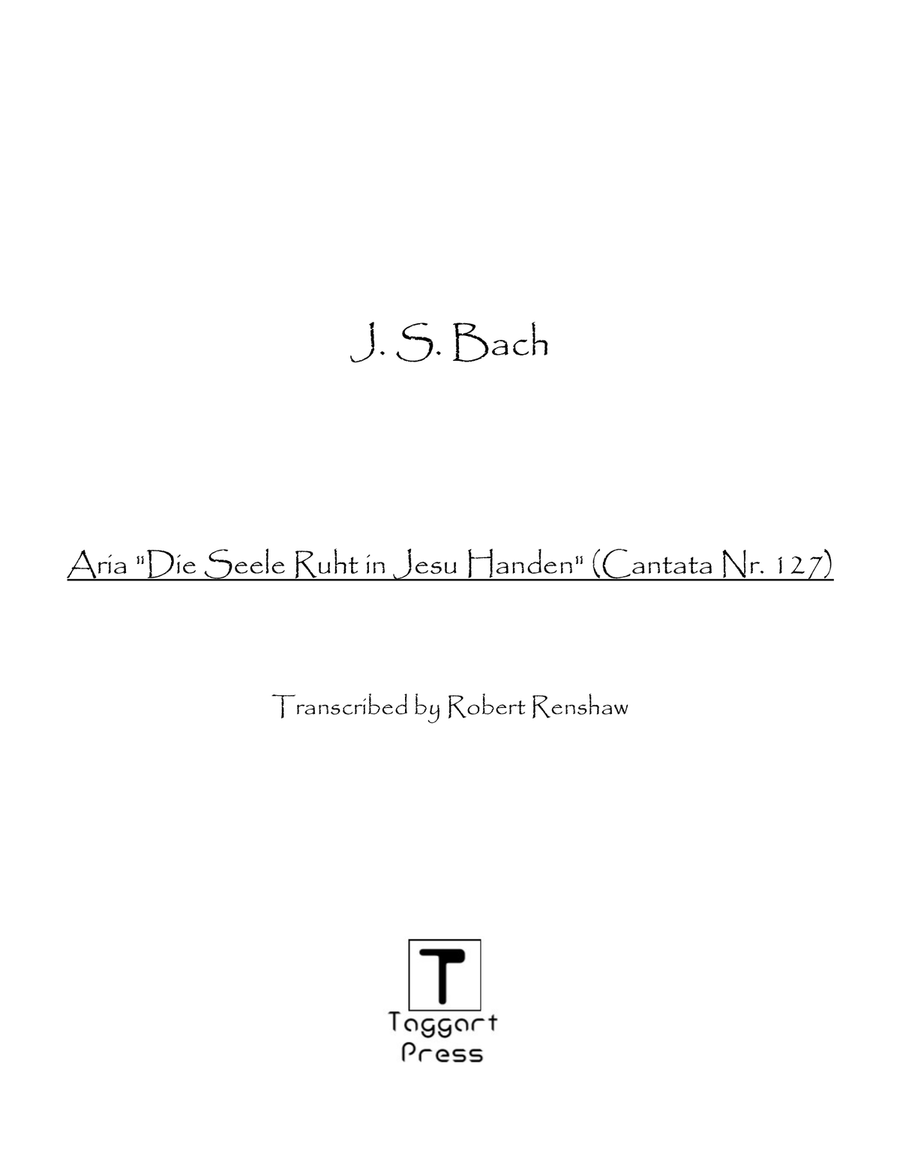 Aria: Die Seele Ruht in Jesu Handen Oboe scores gallery preview page 1