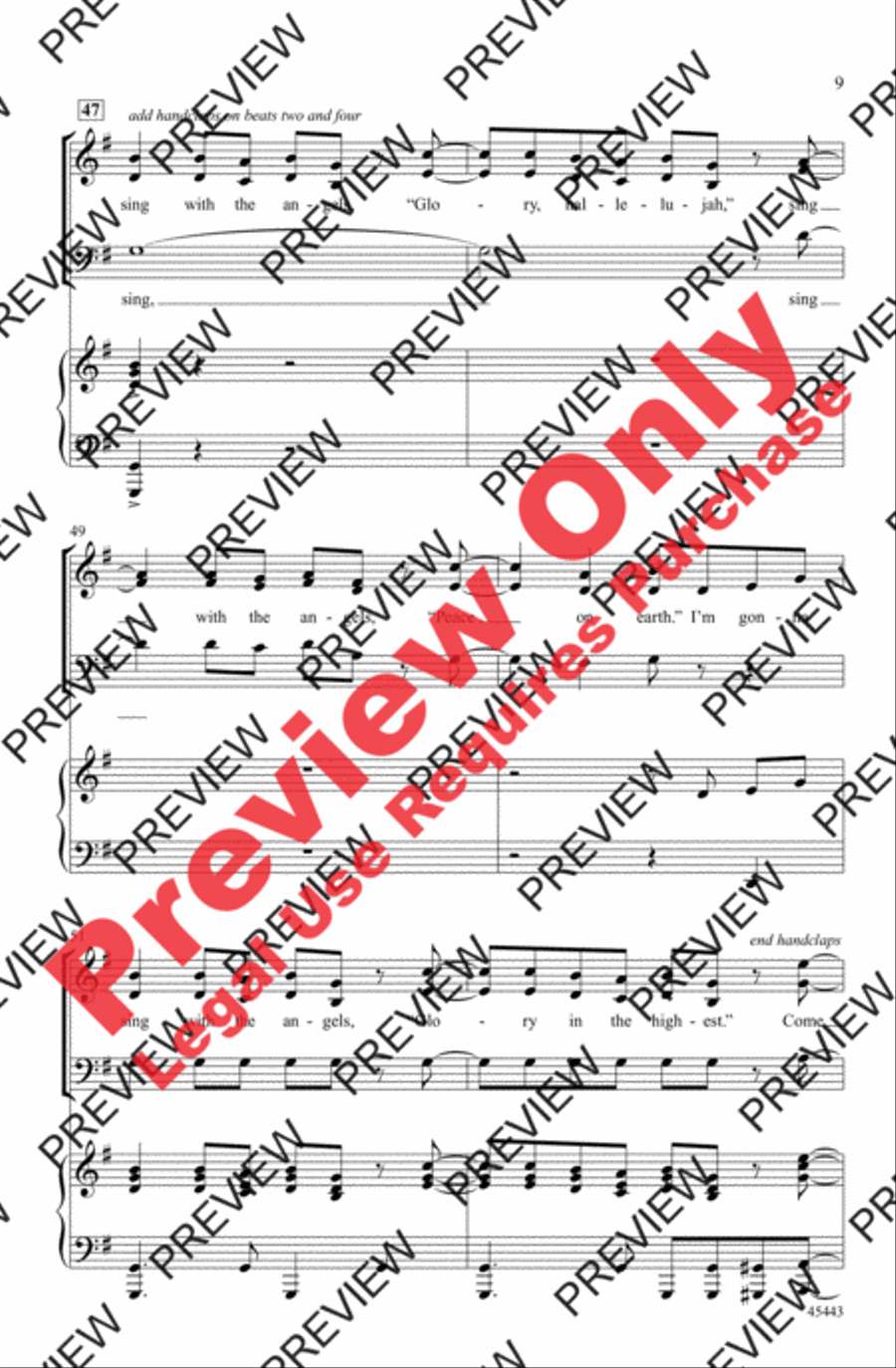 Sing with the Angels 3-Part scores gallery preview page 9
