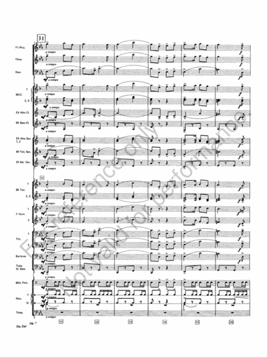Zia, Zia! Concert Band scores gallery preview page 8