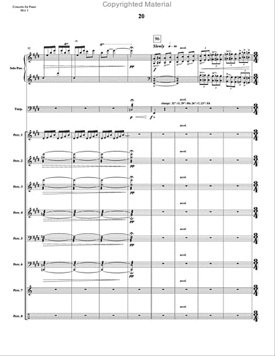 Concerto for Piano and Percussion Orchestra Percussion Ensemble scores gallery preview page 42