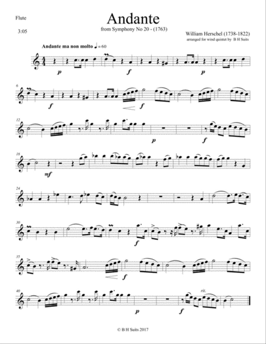 Andante from Wm Herschel's Symphony #20