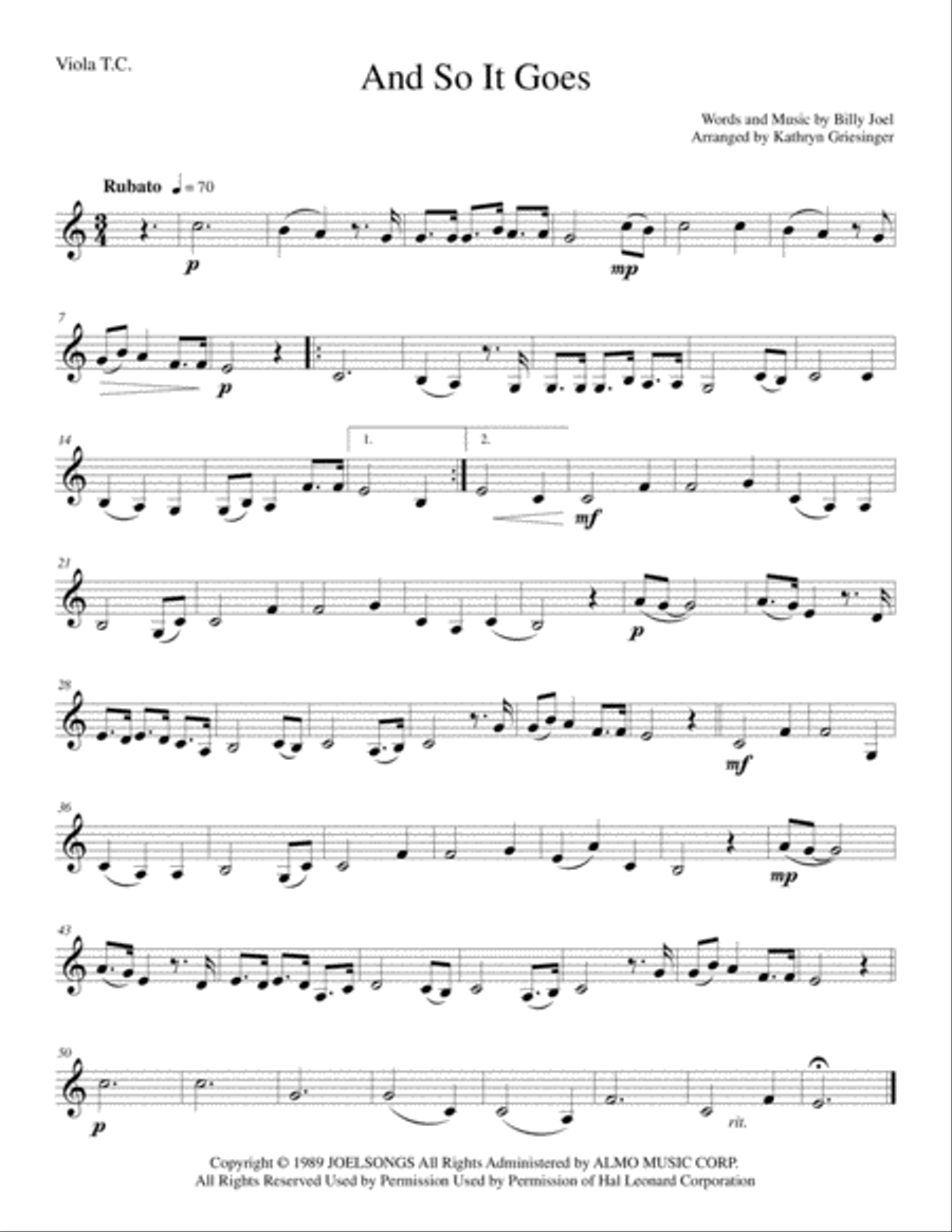 And So It Goes And So It Goes String Quartet scores gallery preview page 4
