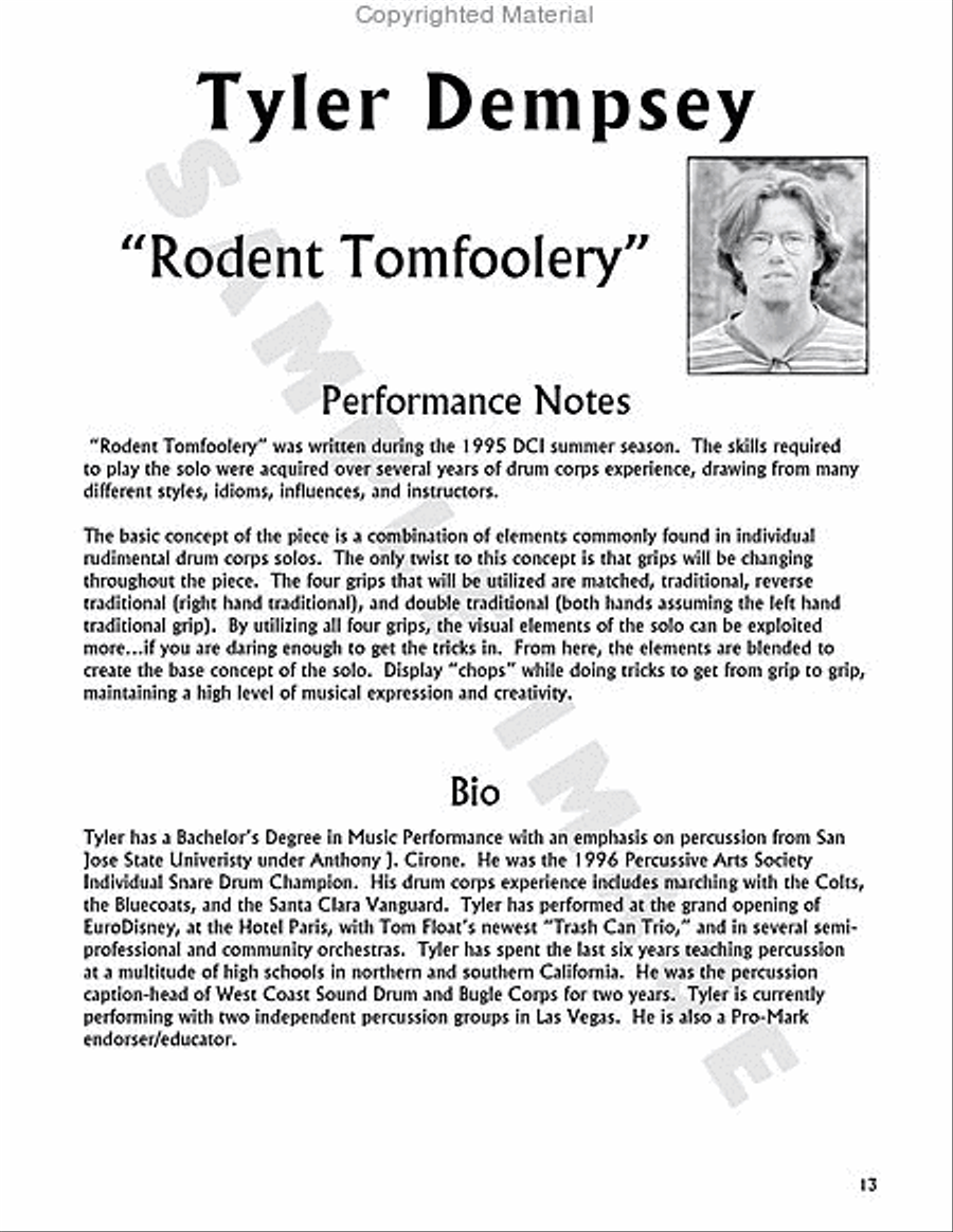Violent Ice Cream Percussion scores gallery preview page 5