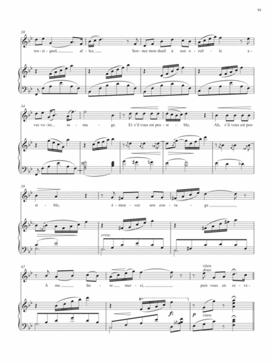 Op. 42, No. 2: Le Rossignol from Songs of Gouvy, V1 (Downloadable)