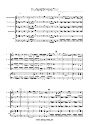 2 Classical Favourites for Recorder Quartet (volume five)