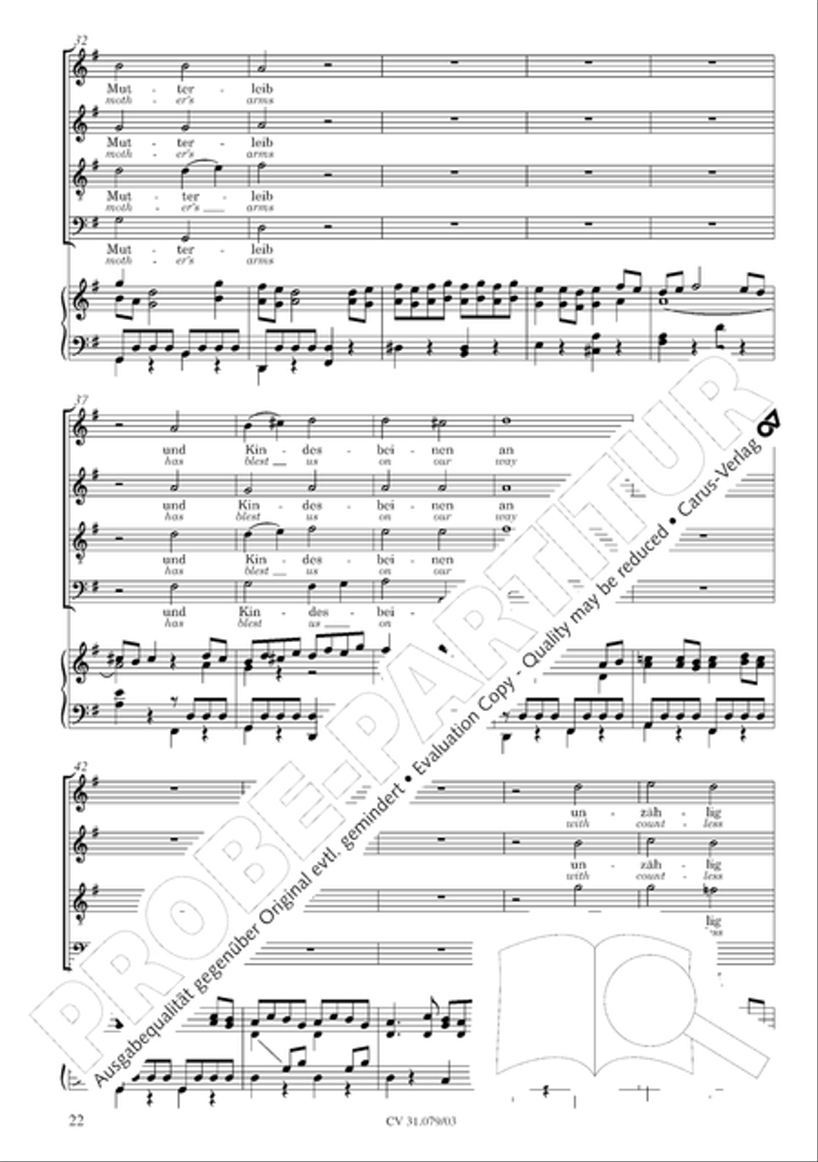 God the Lord is sun and shield (Gott, der Herr, ist Sonn und Schild) 4-Part scores gallery preview page 23