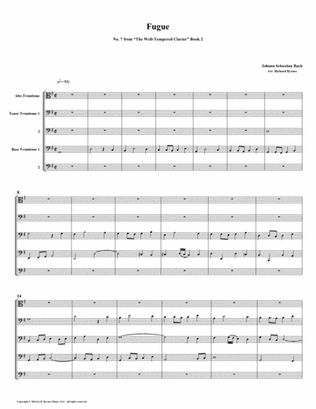 Fugue 07 from Well-Tempered Clavier, Book 2 (Trombone Quintet)