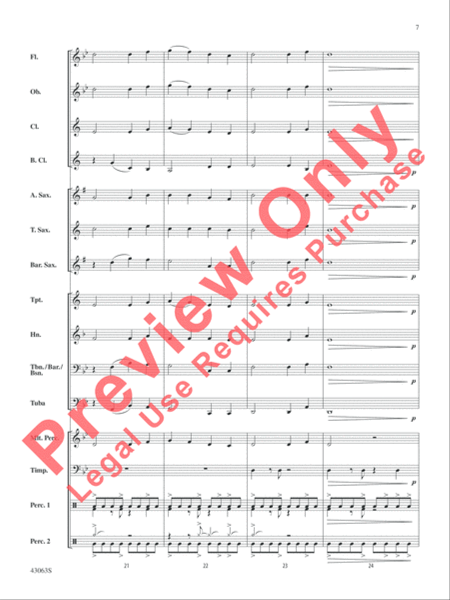 Fire's Edge Fire's Edge Concert Band scores gallery preview page 8