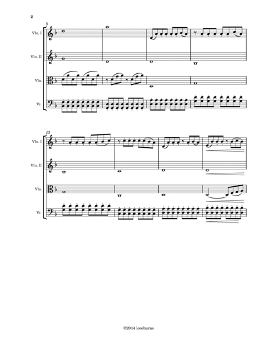 This Is Gallifrey: Our Childhood. Our Home String Quartet scores gallery preview page 2