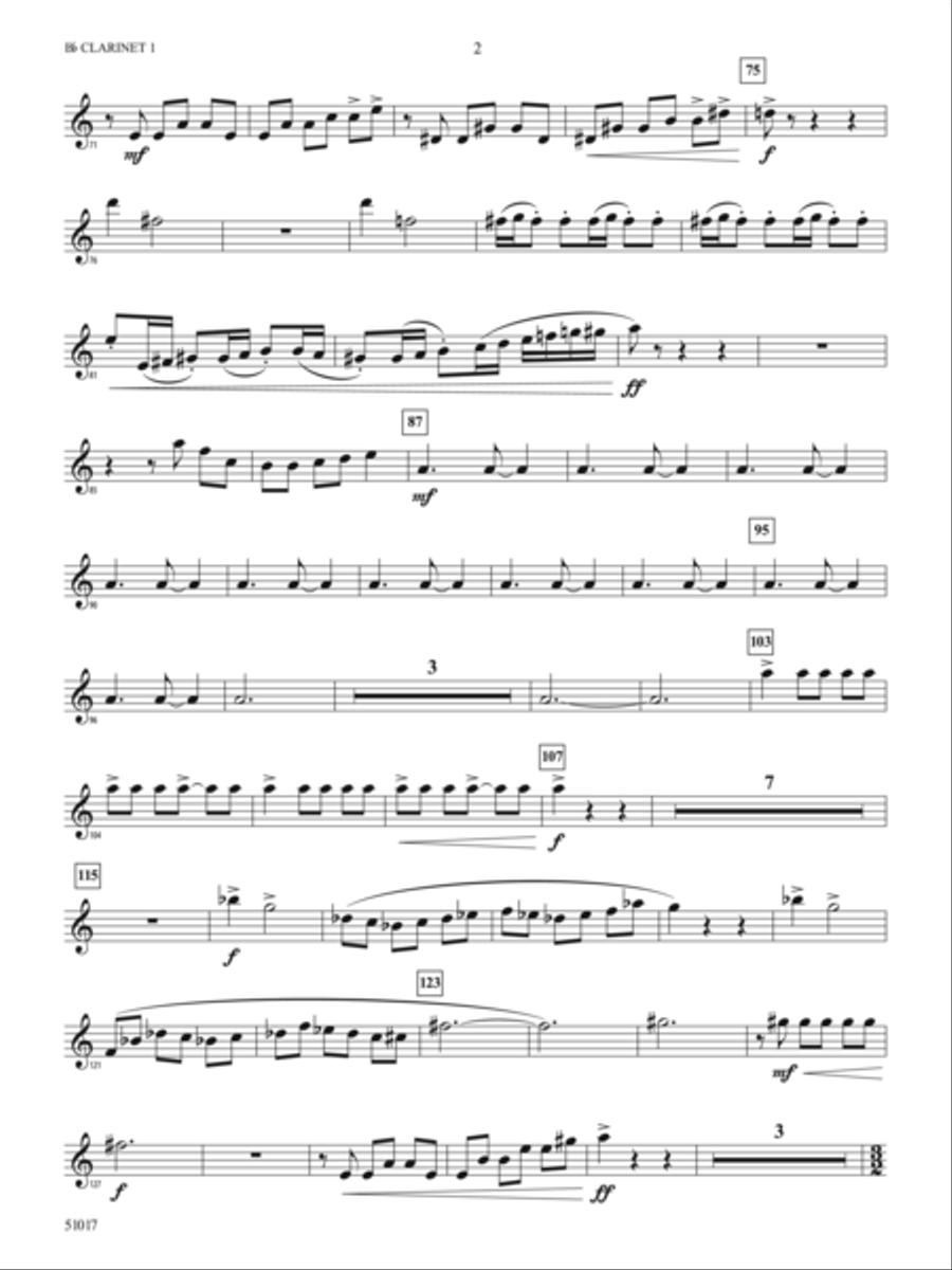 Lucid Dreams: 1st B-flat Clarinet Concert Band scores gallery preview page 2