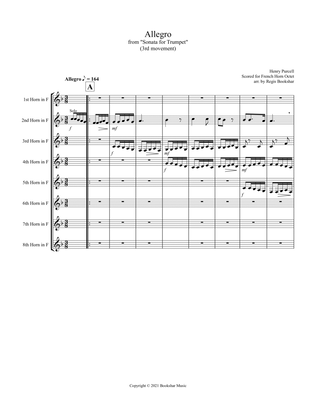 Allegro (from "Sonata for Trumpet") (Bb) (French Horn Octet)