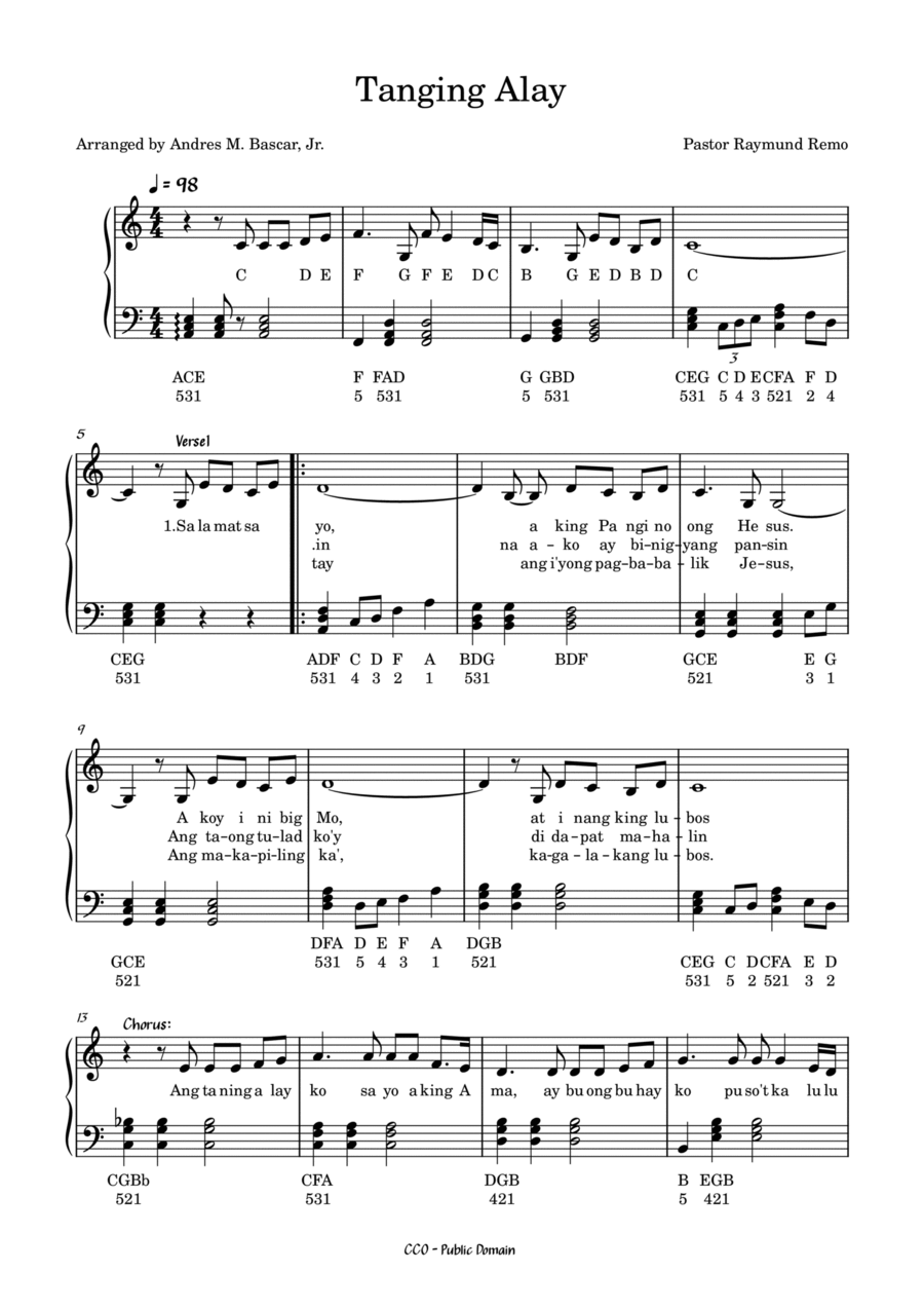 Ang Tanging Alay A Cappella scores gallery preview page 1