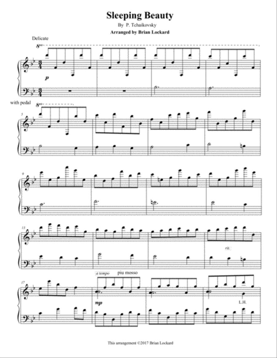 Sleeping Beauty Advanced Piano Solo Piano Solo scores gallery preview page 1