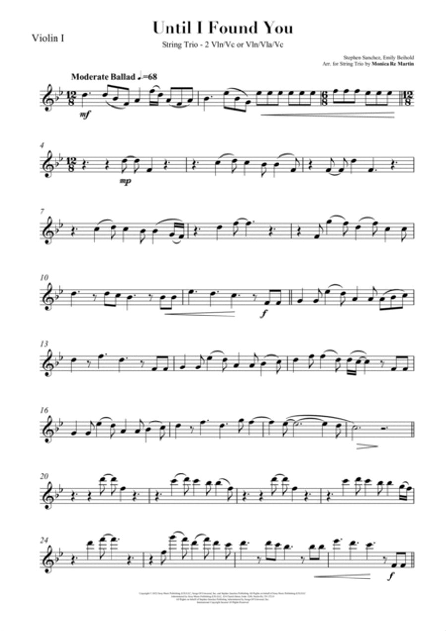 Until I Found You String Trio scores gallery preview page 2