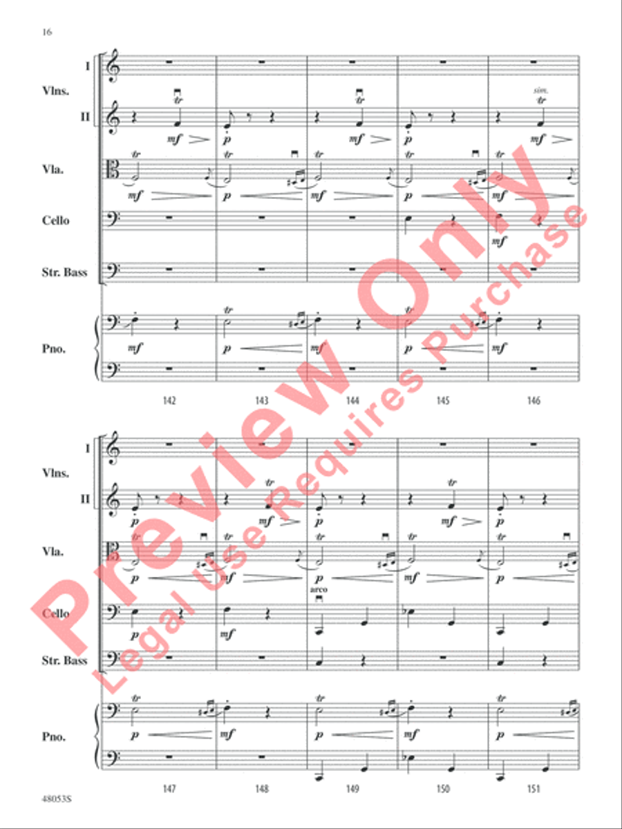 Danza Ritual del Fuego String Orchestra scores gallery preview page 17