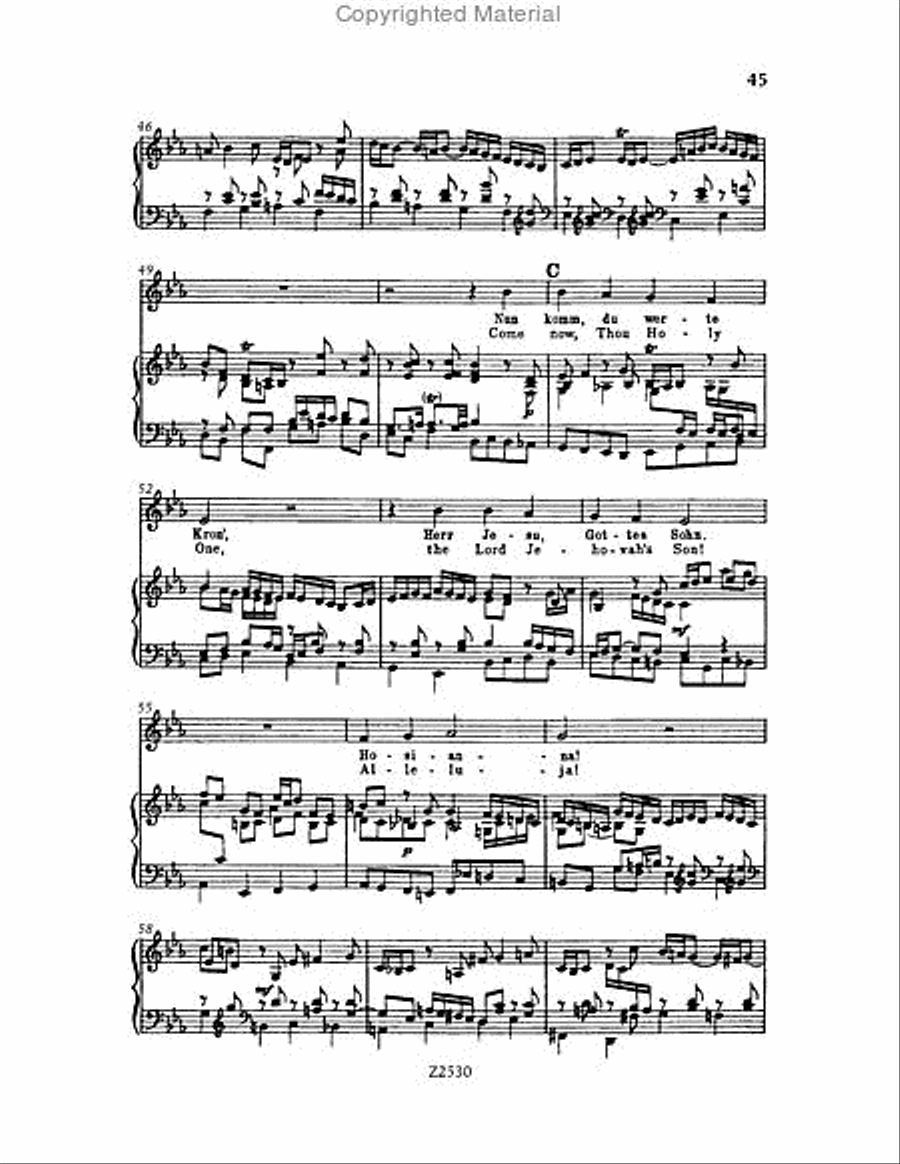 Wachet auf, ruft uns die Stimme, BWV 140 Choir scores gallery preview page 45