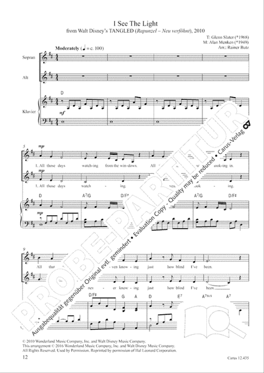 Songs from Disney films (Mary Poppins / The little Mermaid / Tangled). chorissimo! MOVIE vol. 3 Choir scores gallery preview page 13