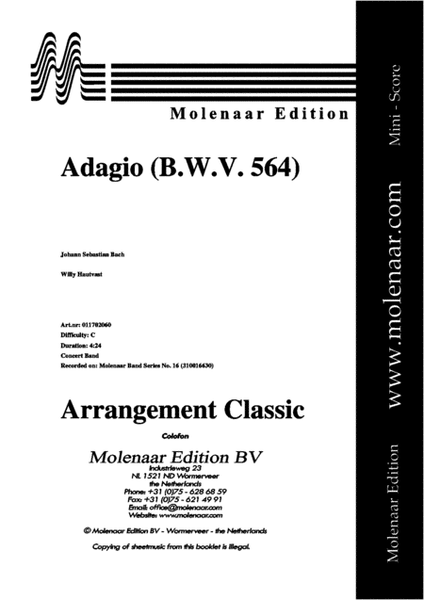 Adagio (B.W.V. 564) image number null