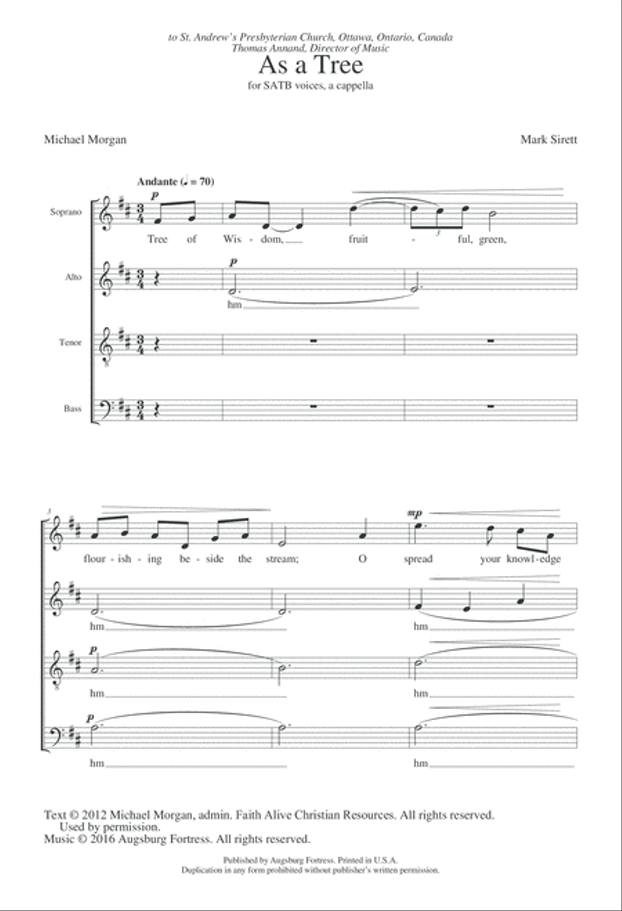 As A Tree As A Tree 4-Part scores gallery preview page 4