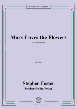 Book cover for S. Foster-Mary Loves the Flowers,in C Major