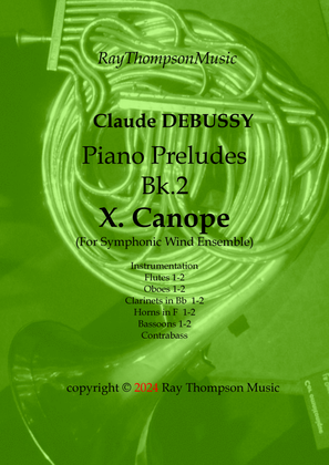 Debussy: Piano Preludes Bk.2 No.10 "Canope" - wind dectet