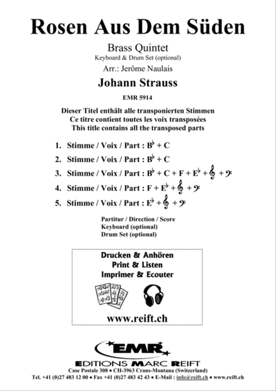 Rosen Aus Dem Suden Brass Band scores gallery preview page 2