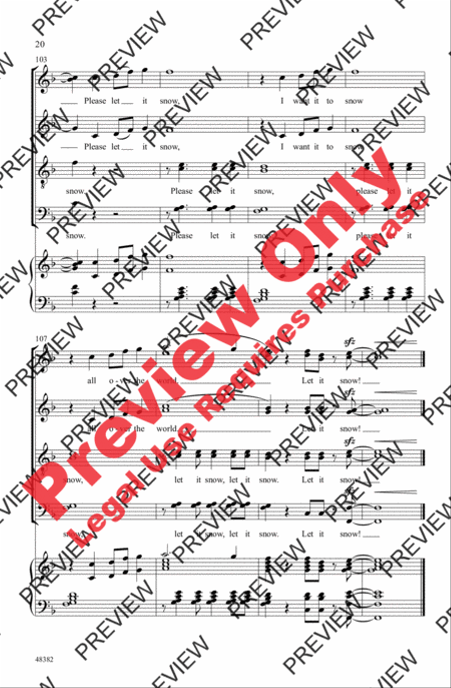 Let It Snow! Let It Snow! Let It Snow! 4-Part scores gallery preview page 20