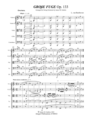Beethoven: Grosse Fugue Op. 133 for String Orchestra