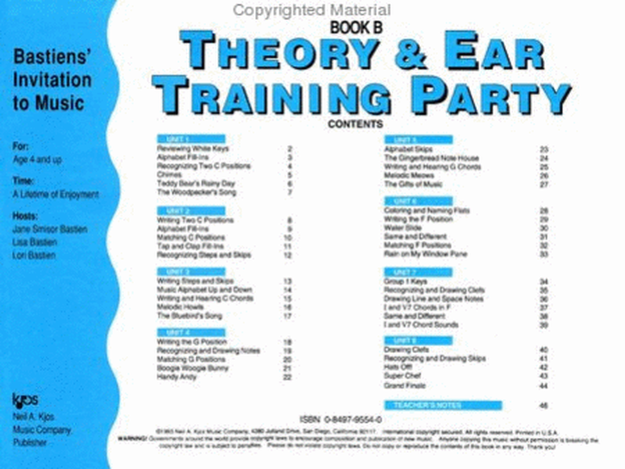 Theory & Ear Training Party Book B