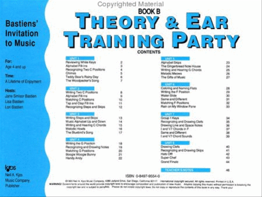Theory & Ear Training Party Book B Piano Method scores gallery preview page 2