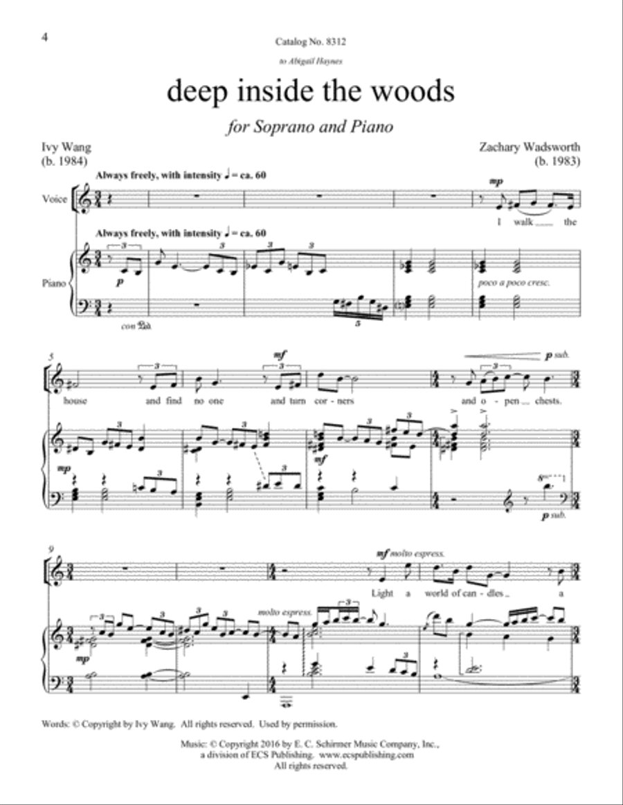 deep inside the woods deep inside the woods Soprano Voice scores gallery preview page 1