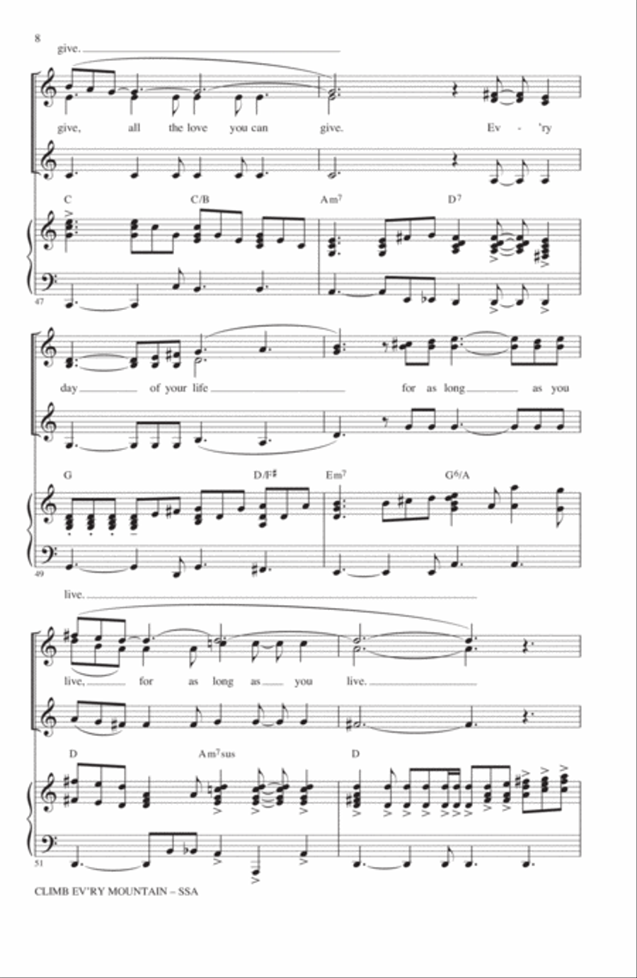 Climb Ev'ry Mountain Climb Ev'ry Mountain SSA scores gallery preview page 7