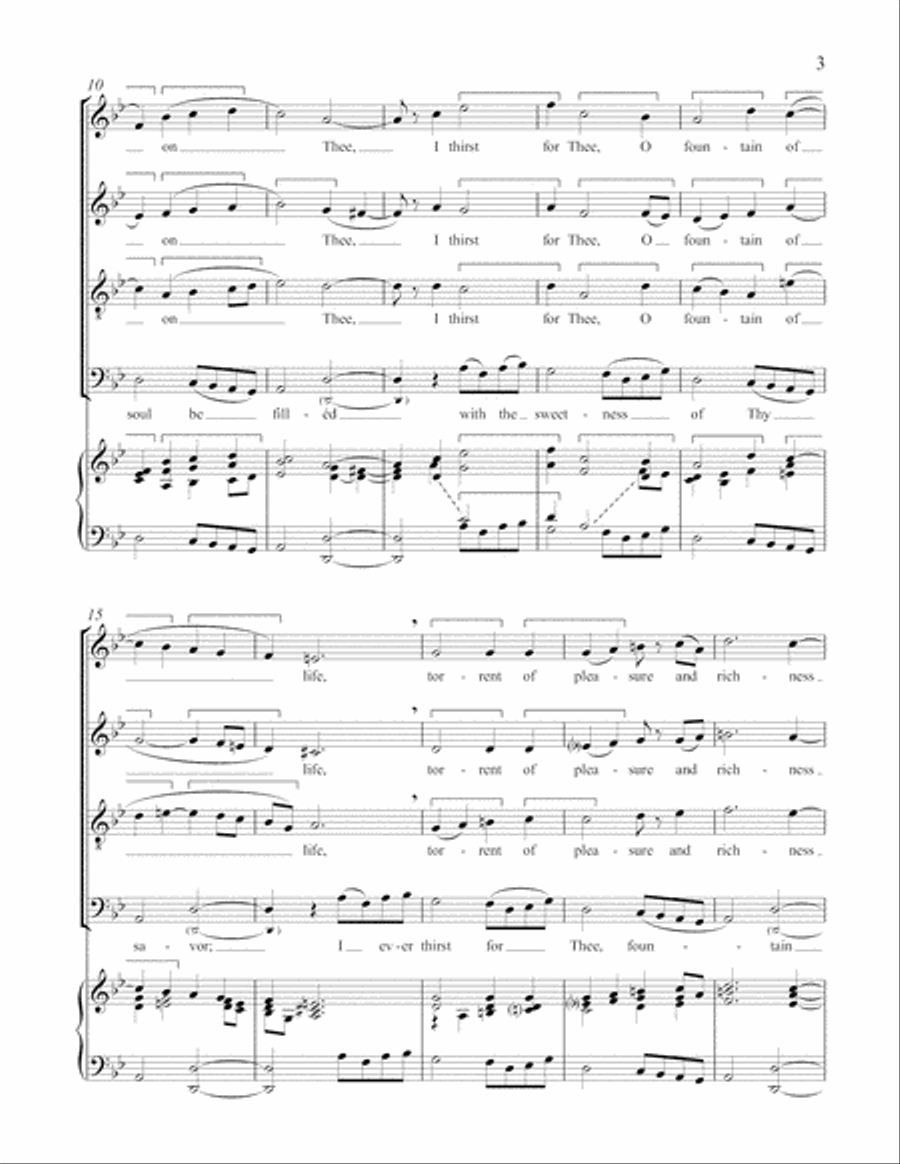 My heart ever hungers 4-Part scores gallery preview page 3