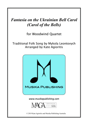 Book cover for Fantasia on the Ukrainian Bell Carol - for Woodwind Quartet