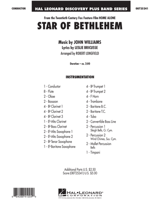 Book cover for The Star of Bethlehem (from Home Alone) - Full Score