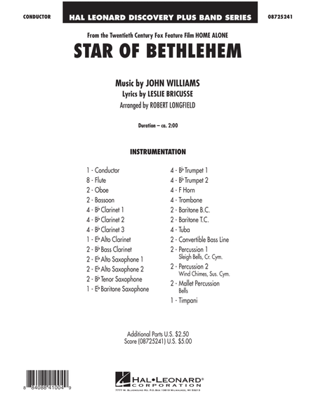 The Star of Bethlehem (from Home Alone) - Full Score