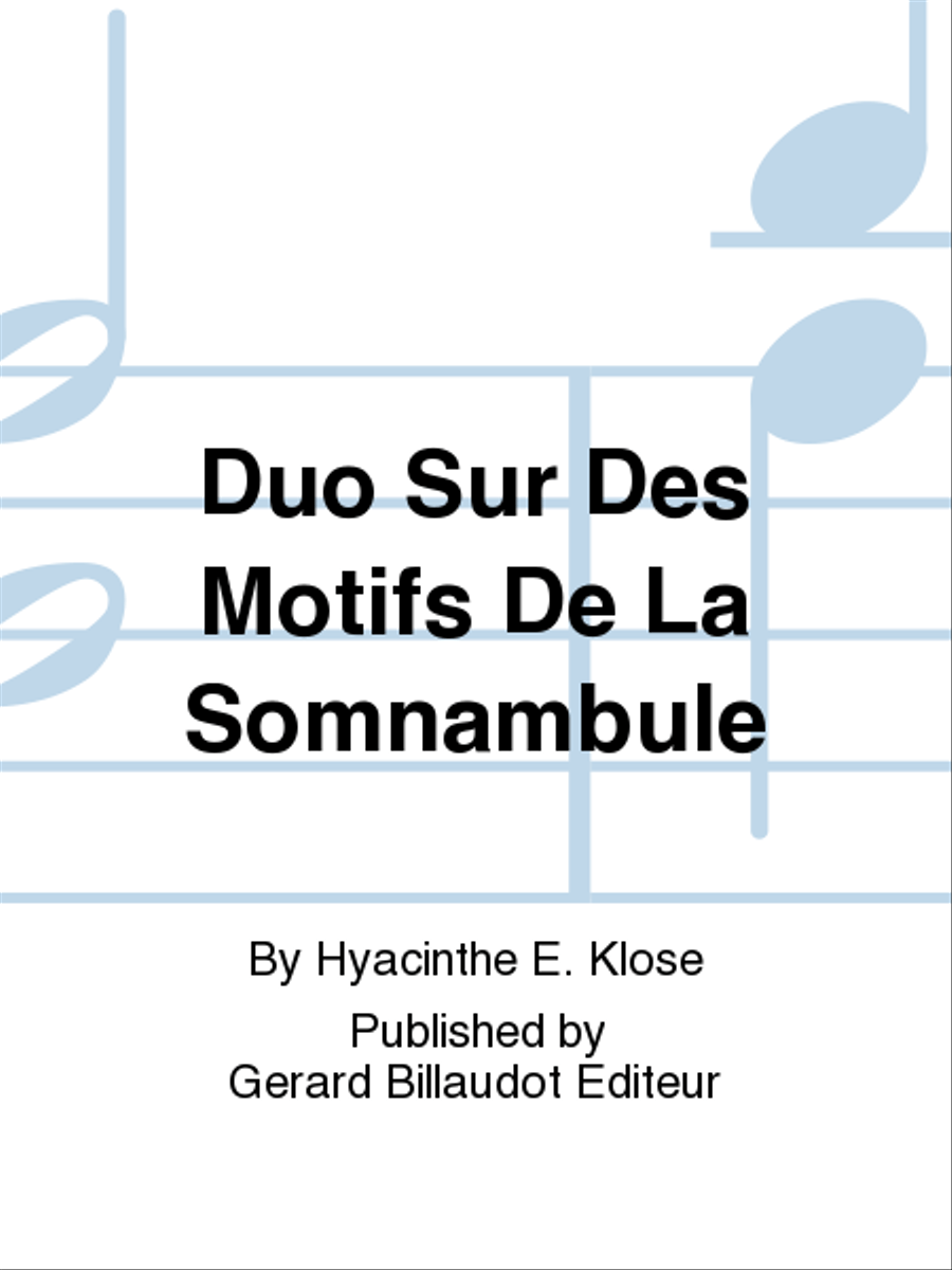 Duo sur des Motifs de la Somnambule Chamber Music scores gallery preview page 1