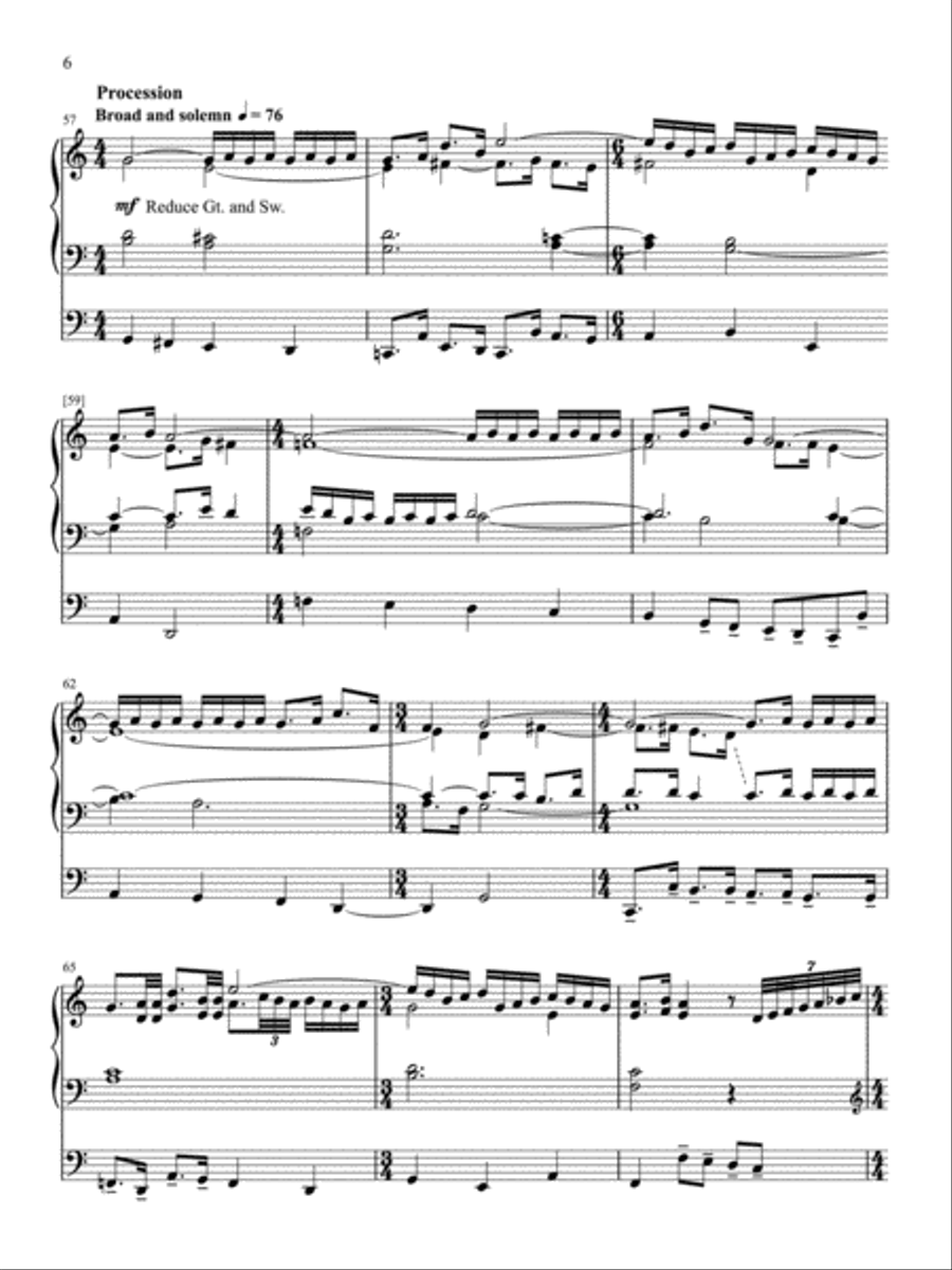 Fanfare and Procession Organ scores gallery preview page 5