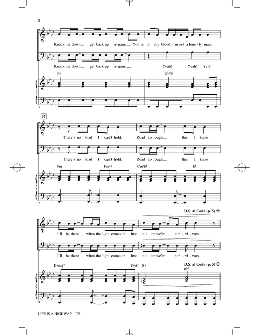 Life Is A Highway (arr. Cristy Cari Miller) TB scores gallery preview page 6