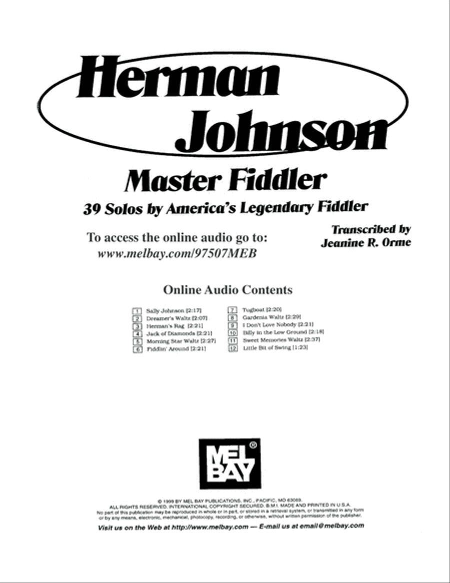 Herman Johnson Master Fiddler Violin scores gallery preview page 2