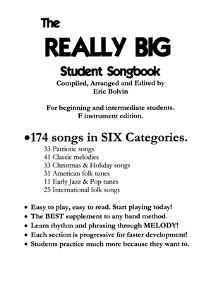 The Really Big Student Songbook F edition