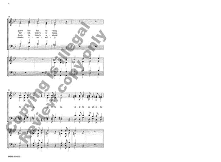 Christ Is Arisen, Let Us Sing Let All the Nations Praise the Lord 4-Part scores gallery preview page 4