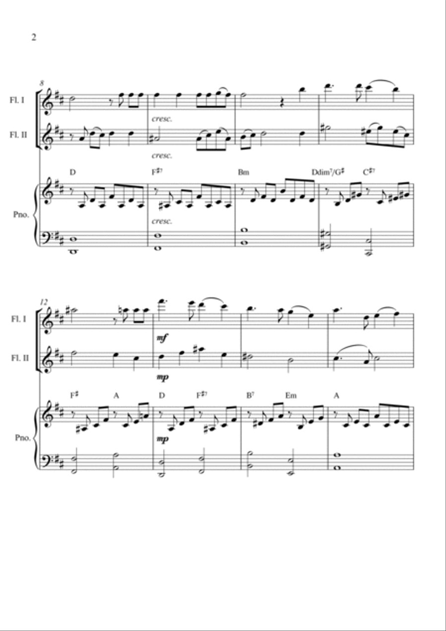 Crossing the Bar Woodwind Duet scores gallery preview page 2