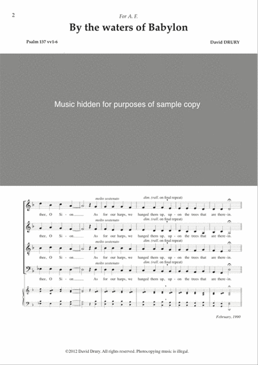 By the waters of Babylon 4-Part scores gallery preview page 2