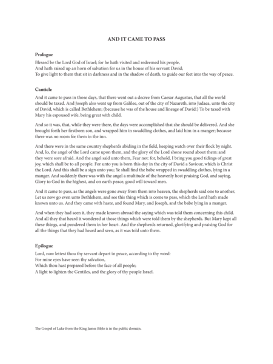 And It Came to Pass: Canticle for Countertenor and Piano on Passages from the Gospel of Luke Voice Solo scores gallery preview page 3