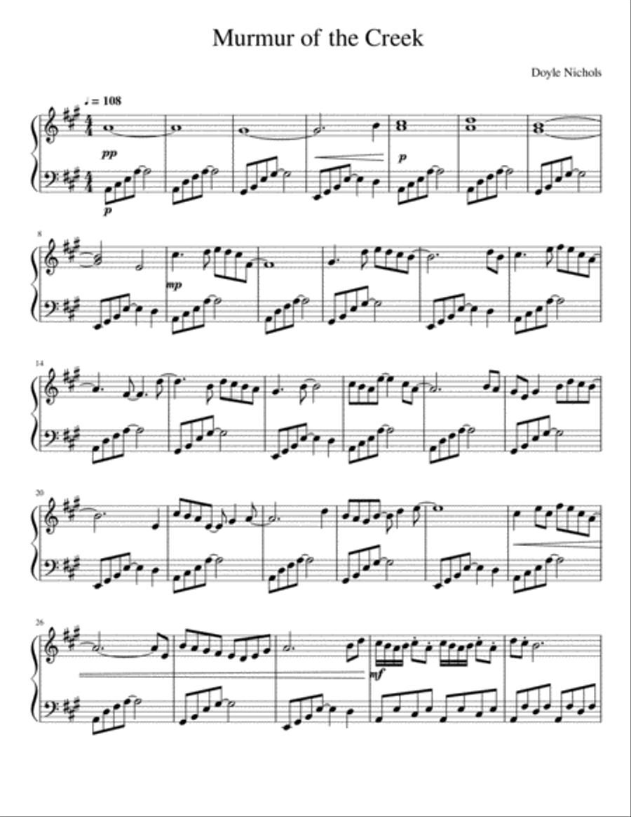Murmur of the Creek Murmur of the Creek Piano Solo scores gallery preview page 1