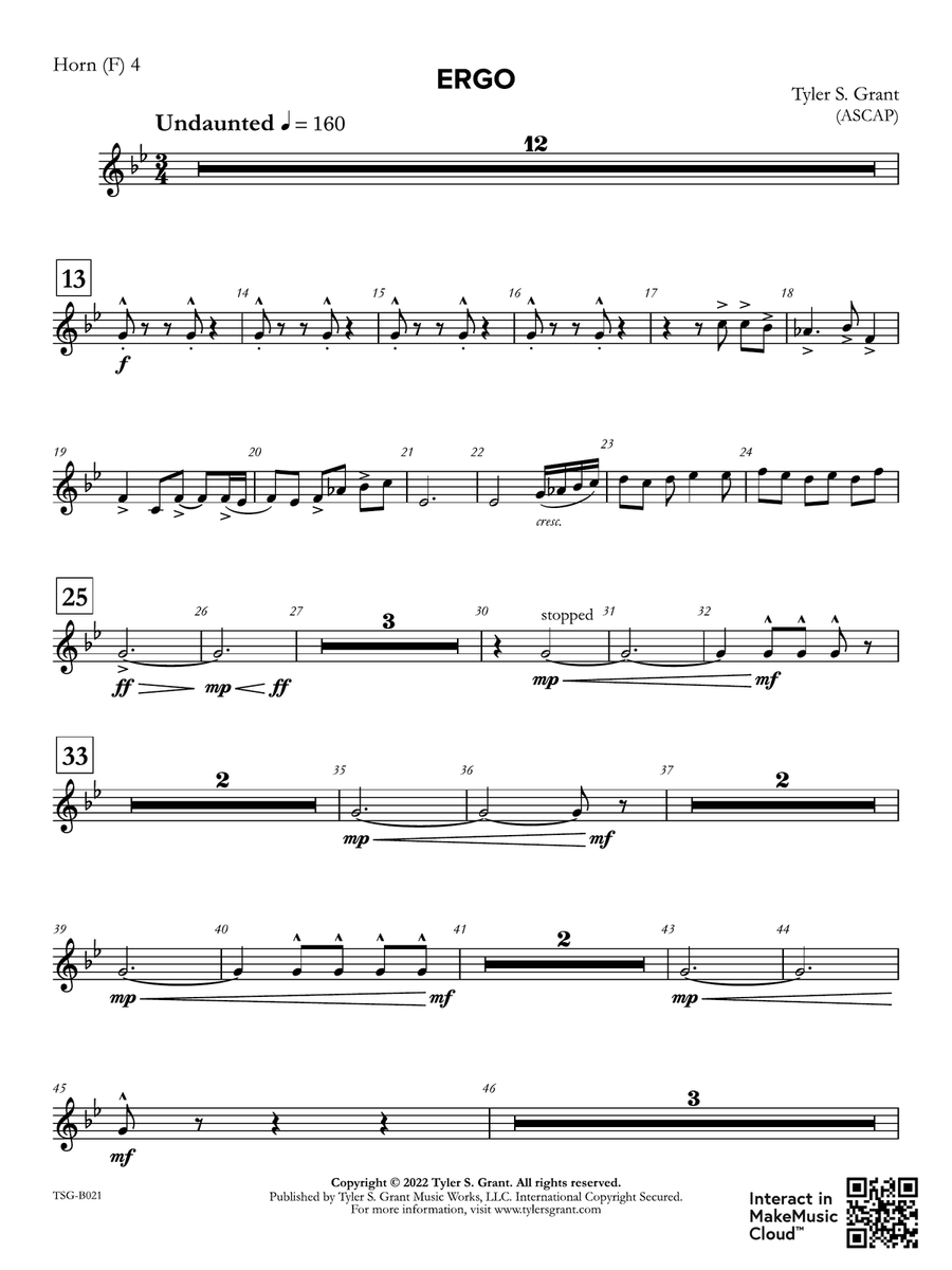 Ergo: 4th F Horn