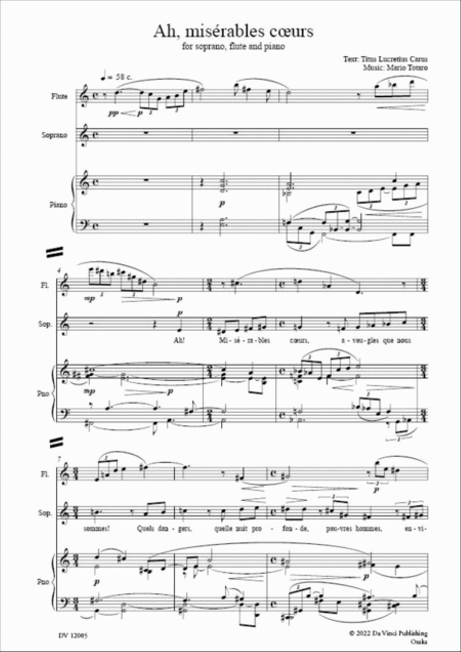 Ah, misérables coeurs' Flute scores gallery preview page 2